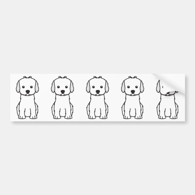 Adesivo Para Carro Desenhos animados do cão de Cockapoo (Frente)