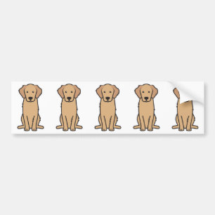 Adesivo Para Carro Desenhos animados do cão do golden retriever