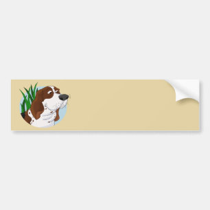 Adesivo Para Carro Desenhos animados Sniffing Basset Hound