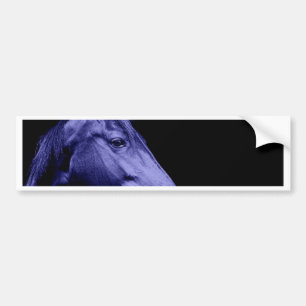 Adesivo Para Carro Design azul do cavalo
