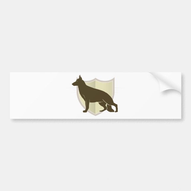 Adesivo Para Carro Design clássico da crista do german shepherd (Frente)