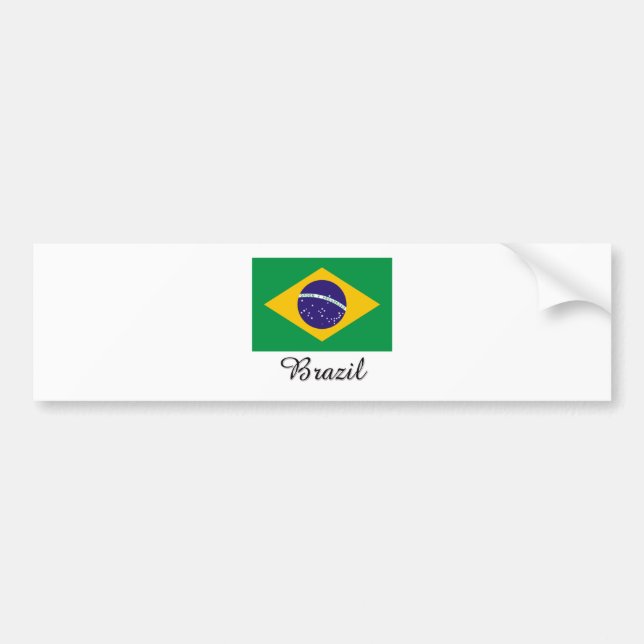Adesivo Para Carro Design da bandeira de Brasil (Frente)