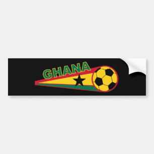 Adesivo Para Carro Design da bola e da bandeira de futebol de Ghana