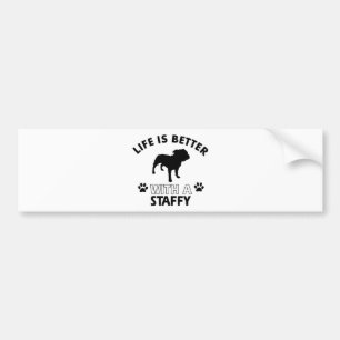 Adesivo Para Carro Design da raça do cão de Staffy