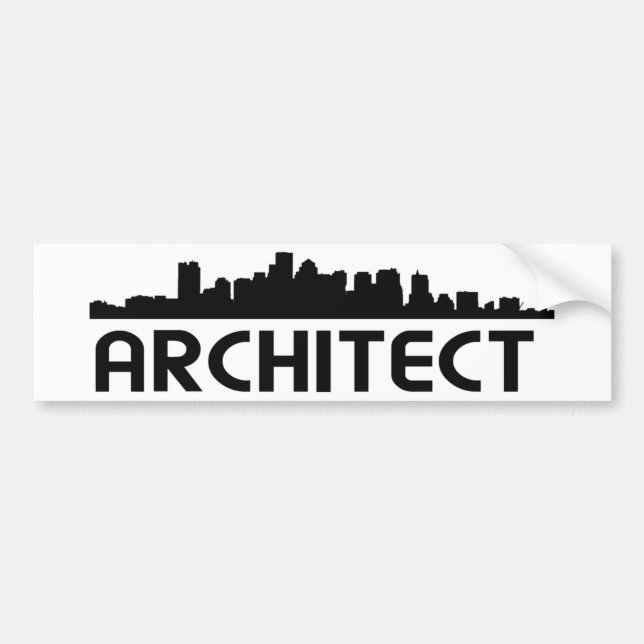 Adesivo Para Carro Design da skyline do arquiteto! (Frente)