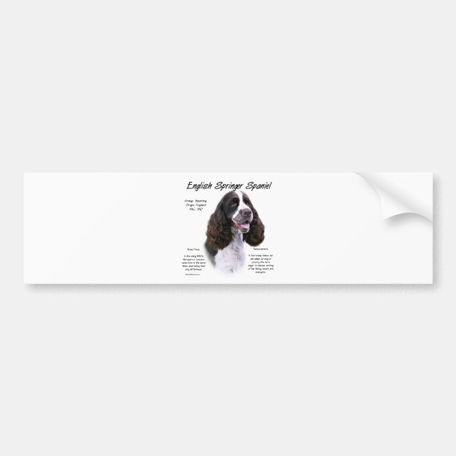 Adesivo Para Carro Design de História do Inglês Springer Spaniel (fíg (Frente)