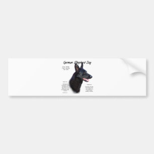 Adesivo Para Carro Design de Histórico de Cachorro german shepherd (p