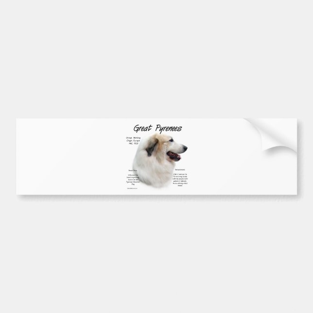 Adesivo Para Carro Design de Histórico de Pirenéus do excelente (Frente)