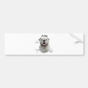 Adesivo Para Carro Design de Histórico do Buldogue