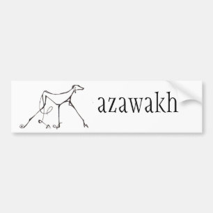 Adesivo Para Carro Design do autocolante no vidro traseiro de Azawakh