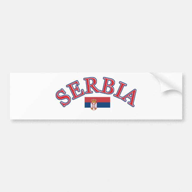 Adesivo Para Carro Design do futebol de Serbia (Frente)