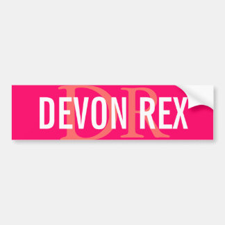 Adesivo Para Carro Design do monograma do gato de Devon Rex