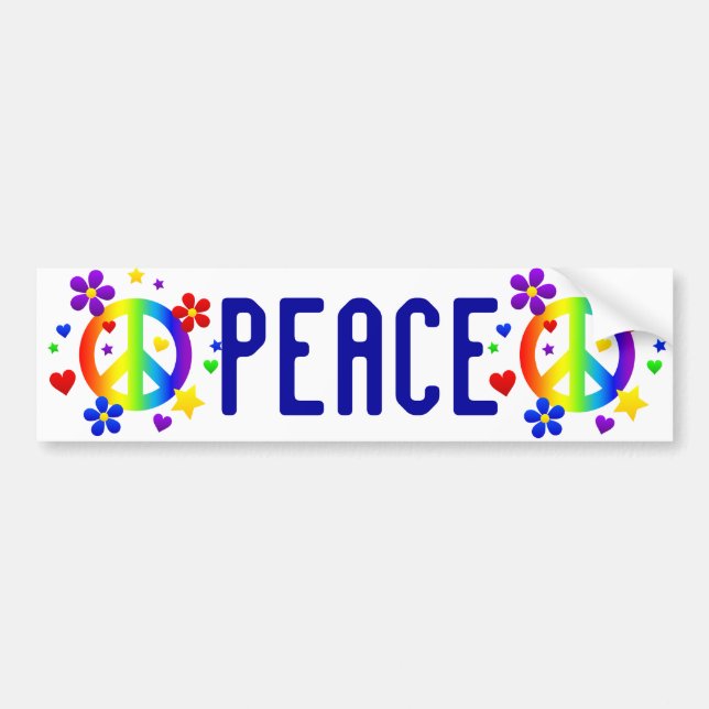 Adesivo Para Carro design do sinal de paz (Frente)