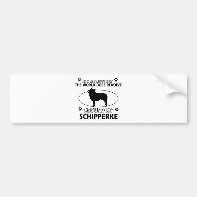 Adesivo Para Carro design engraçado do SCHIPPERKE (Frente)
