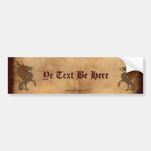 Adesivo Para Carro Design medieval velho do dragão do YE