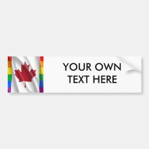 ADESIVO PARA CARRO DESIGN ONDULADO DA BANDEIRA CANADENSE DO ORGULHO