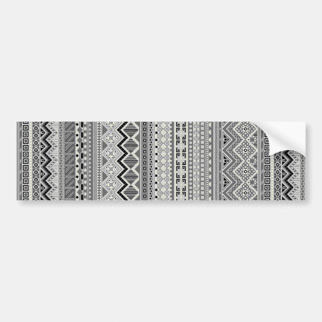 Adesivo Para Carro Design padrões aztec de cinza (Frente)