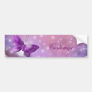 Adesivo Para Carro Design roxo da lua da fantasia da borboleta
