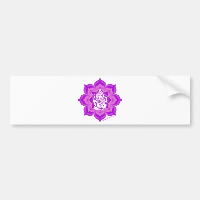 Adesivo Para Carro Design roxo de Ganesh (Frente)
