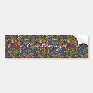 Adesivo Para Carro Design Thunder_Cove Hippie Groovy Psicedélico