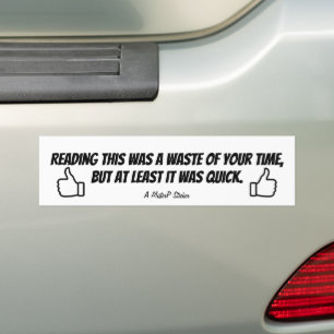 Adesivo Para Carro Desperdício de tempo - Um senhorP Sticker