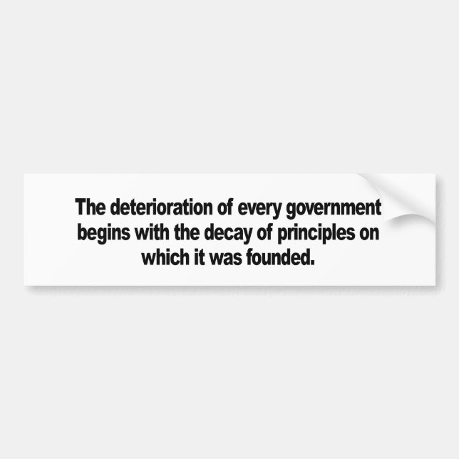 Adesivo Para Carro Deterioração dos princípios (Frente)
