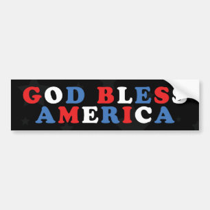 Adesivo Para Carro Deus abençoe América