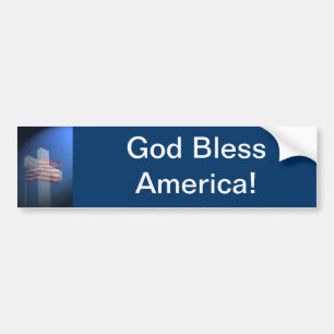 Adesivo Para Carro Deus abençoe América!  Presentes e roupa