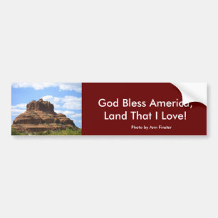 Adesivo Para Carro Deus abençoe América, terra que eu amo!