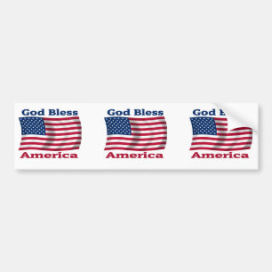 Adesivo Para Carro Deus abençoe Estados Unidos da América