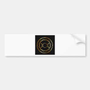 Adesivo Para Carro Deusa Dourado triplicar-se do símbolo de Wiccan