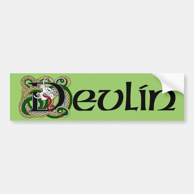 Adesivo Para Carro Devlin Celtic Dragon Bumper Sticker (Frente)