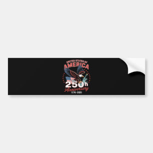 Adesivo Para Carro Dia da Independência 250º Aniversário EUA Patrióti