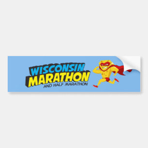 Adesivo Para Carro Dia da raça de maratona de Wisconsin