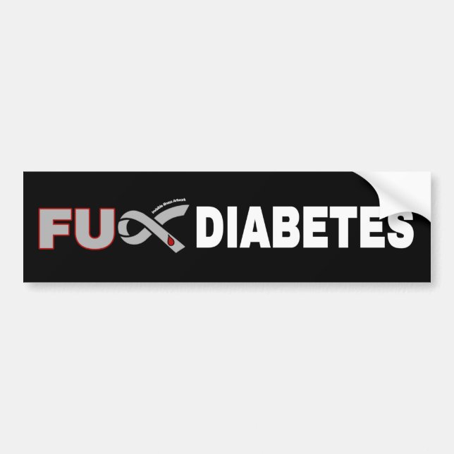 Adesivo Para Carro Diabetes FU (Frente)