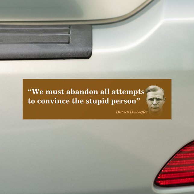 Adesivo Para Carro Dietrich Bonhoeffer Quote On The Stupid People (No carro)