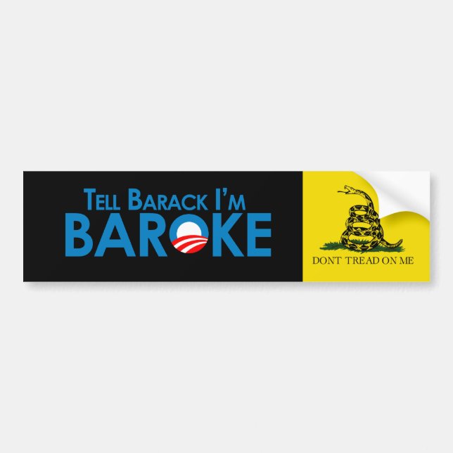 Adesivo Para Carro Diga Barack Im Baroke (Frente)