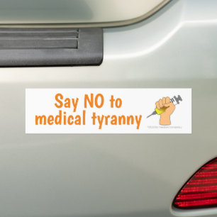 Adesivo Para Carro Diga Não à Tirania Médica Resistência Anti-Vacina