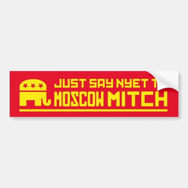 Adesivo Para Carro Diga "NYET" para Moscou Mitch. (Frente)