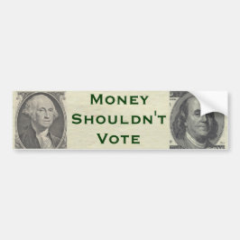Adesivo Para Carro Dinheiro não deve votar