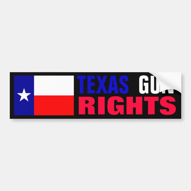 Adesivo Para Carro Direitos de Arma do Texas (Frente)