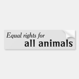 Adesivo Para Carro Direitos iguais para todos os animais