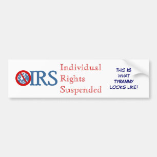 Adesivo Para Carro Direitos individuais do IRS suspendidos