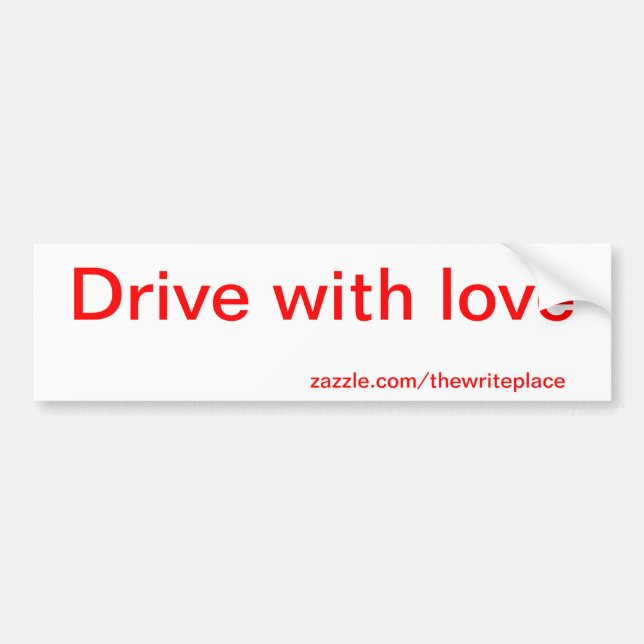 Adesivo Para Carro Dirija com amor (Frente)