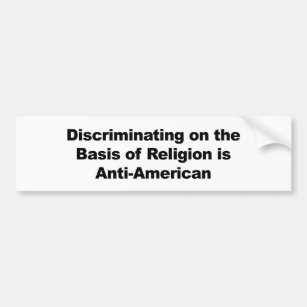 Adesivo Para Carro Discriminação religiosa é anti-americana