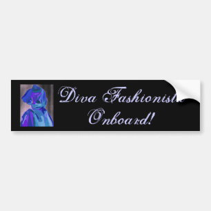 Adesivo Para Carro Diva Fashionista Em Azul I