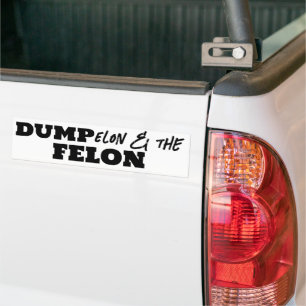 Adesivo Para Carro Diversão Dump Elon e o Felon