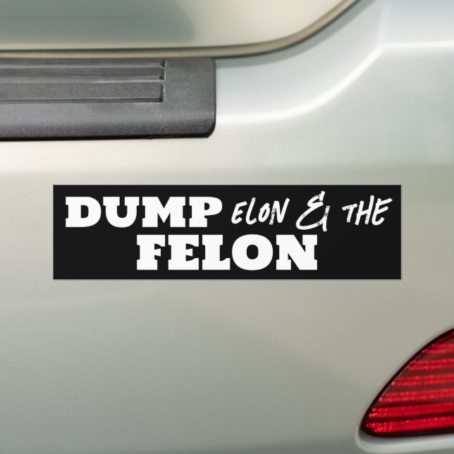 Adesivo Para Carro Diversão Dump Elon e o Felon (No carro)
