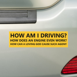 Adesivo Para Carro Divertido Existencial Como Estou Dirigindo