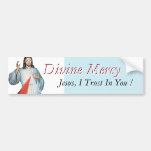 Adesivo Para Carro Divine Mercy Jesus, I Trust In You !